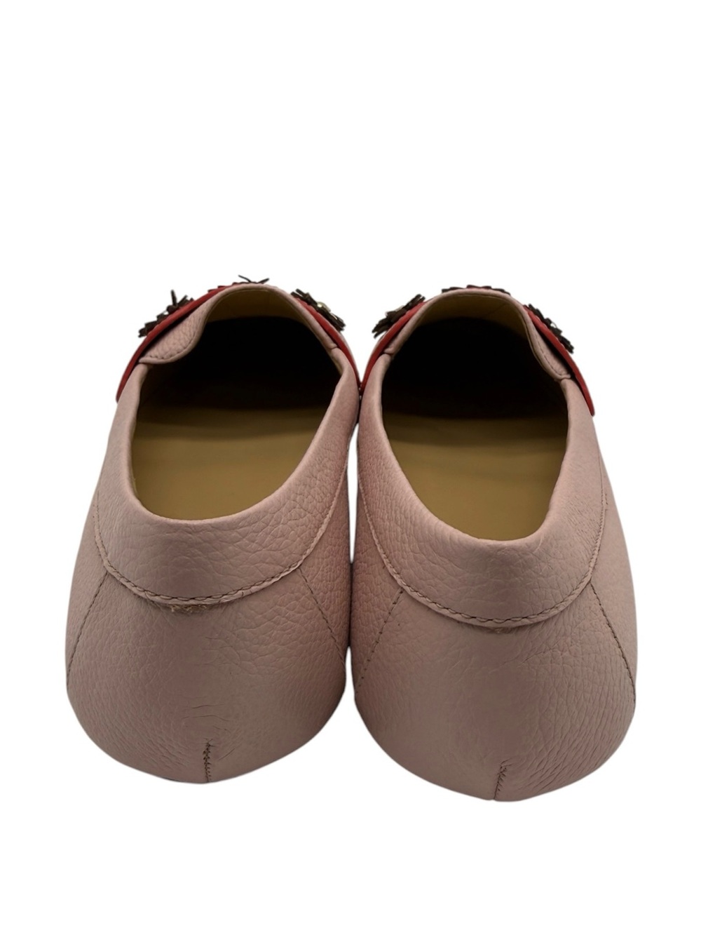 Talbots Loafers Size 7 Pink Leather Flats Flower Colorful Feminine Preppy Womens - Picture 7 of 11